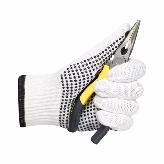 Guante de seguridad/trabajo/laboral al por mayor de China Industrial/Construcción/Trabajo Guante Punteado de PVC/Guantes tejidos de algodón con puntos